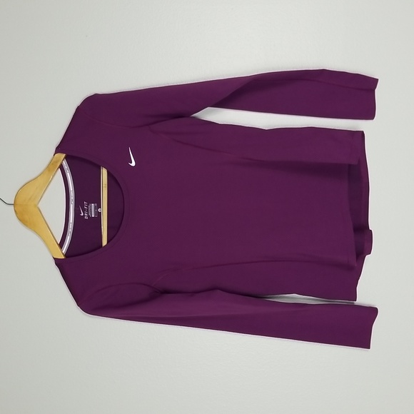 NIke Running DRI FIT Long Sleeve Purple Size Small - Picture 4 of 13